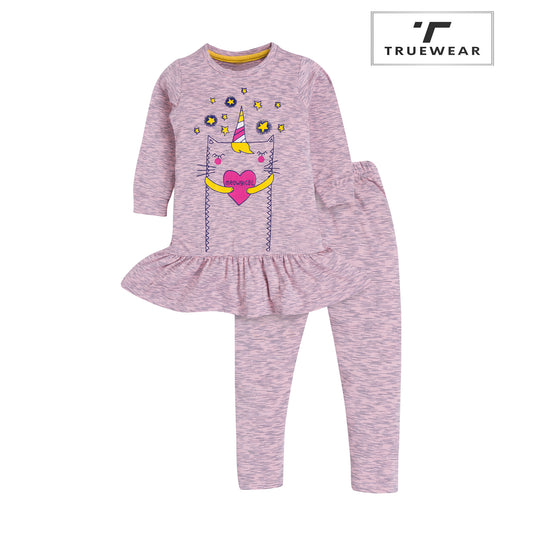 Girls "Meowgical" Unicorn Print Frock & Legging