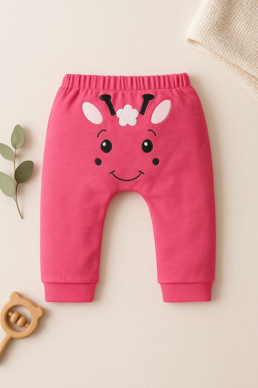 Kids Red Graphic Jogger Pants – 100% Cotton, Soft & Playful