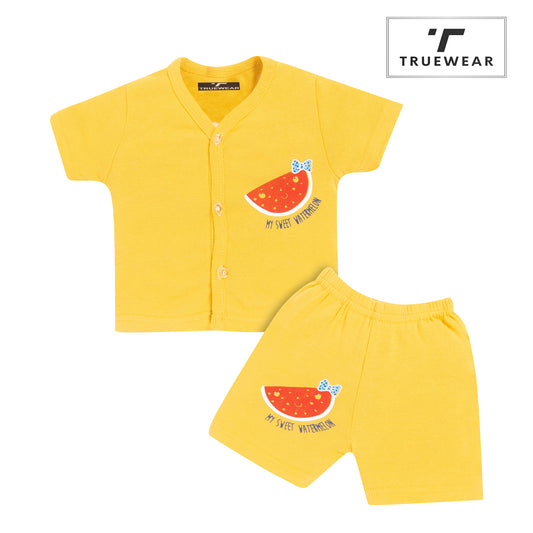 Infants Unisex Sweet Watermelon T-Shirt and Shorts Set - 100% Cotton Baby Outfit