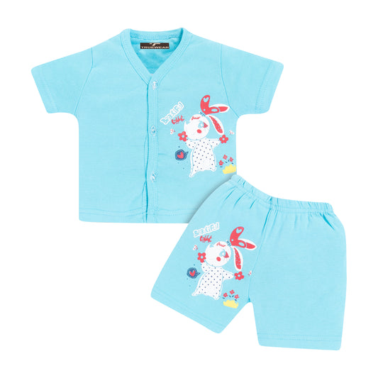 Infants Unisex Bunny T-Shirt and Shorts Set - 100% Cotton Baby Outfit