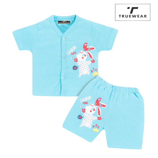 Infants Unisex Bunny T-Shirt and Shorts Set - 100% Cotton Baby Outfit