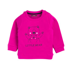 Girl's Little Bear Sweat Top and Bottom Set - 100% Cotton