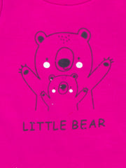 Girl's Little Bear Sweat Top and Bottom Set - 100% Cotton