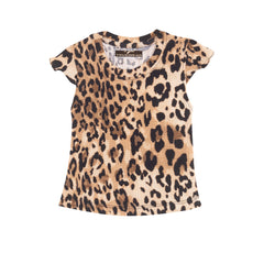 Girl's Leopard Print T-Shirt and Shorts Set, 100% Cotton | Soft and Stylish Loungewear