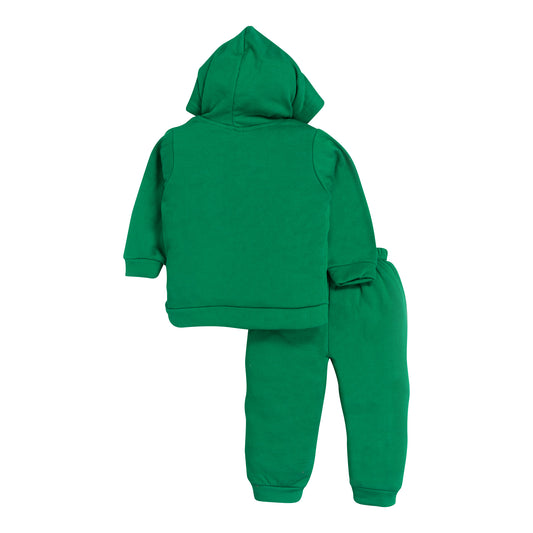 Kid's Unisex Green Hoodie Set – 100% Cotton "School Need Your Love" Design