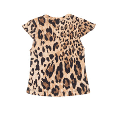 Girl's Leopard Print T-Shirt and Shorts Set, 100% Cotton | Soft and Stylish Loungewear