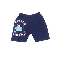 Infants Unisex Navy "Little Pirate" T-shirt and shorts set – 100% Cotton