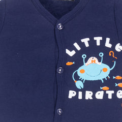 Infants Unisex Navy "Little Pirate" T-shirt and shorts set – 100% Cotton