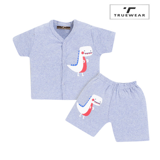 Infants Unisex Dino Print T-shirt and shorts set, 100% Cotton