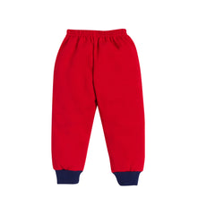 Boy's Red Bear "BOY" Sweat top and bottom set.100% Cotton