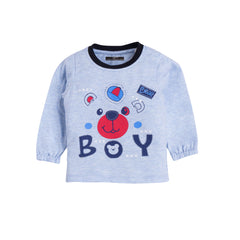 Boy's Blue Bear "BOY" Sweat top and bottom set, 100% Cotton