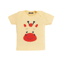 Kids Unisex Giraffe Print T-Shirt & Shorts Set, 100% Cotton