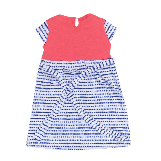 Girl's Coral "Happy Dancing" Ballerina Frock, 100% Cotton