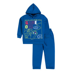 Boy's Blue "Game On!" Hoodie & Jogger Set, 100% Cotton