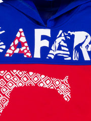 Boy's Red & Blue "Safari" Hoodie & Jogger Set, 100% Cotton