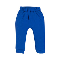 Girls Blue Bunny Graphic Jogger Pants with Star Accents – 100% Cotton, Soft & Cute