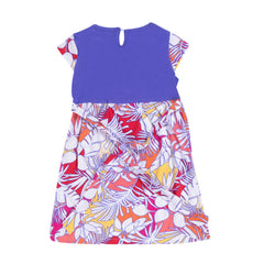 Girl's Purple "You Are My Universe" Graphic Frock – 100% Cotton, Comfortable & Fun
