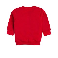 Kid's Unisex Red "Let's Have Fun!" Elephant Graphic Sweatshirt & Jogger Set – 100% Cotton, Cozy & Playful