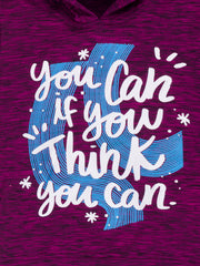 Kids Unisex "You Can If You Think You Can" Hoodie, 100% Cotton