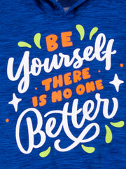 Kids Unisex Be Yourself Motivational Hoodie for Kids - 100% Cotton