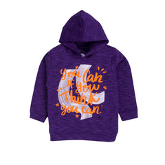 Kids Unisex "You Can If You Think You Can" Hoodie, 100% Cotton