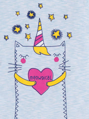 Girls Unicorn Print Frock & Leggings.