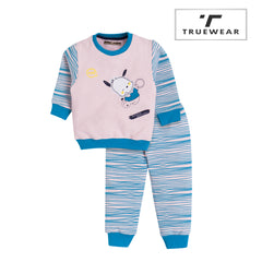 Kids Unisex Pink Giraffe Print Pyjamas set, 100% Cotton