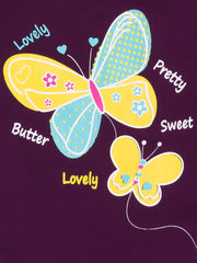 Girls Butterfly Print Frock & Leggings Set.