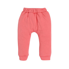 Baby's Unisex Blue Bear Face Graphic Jogger Pants – 100% Cotton, Soft & Cheerful