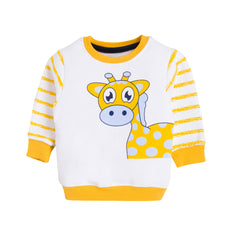 Kids Unisex Yellow Giraffe Print pyjamas Set, 100% Cotton