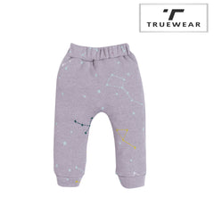 Baby's Unisex Starry Constellation Print Jogger Pants – 100% Cotton, Soft & Comfortable
