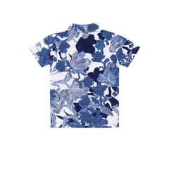 Kids Unisex Blue Floral Print Night suit, 100% Cotton