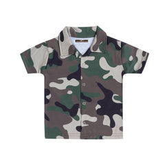 Kids Unisex Camouflage Print Nightsuit, 100% Cotton