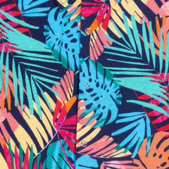 Kids Unisex Tropical Leaf Print Nightsuit, 100% Cotton