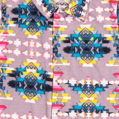 Kids Unisex Multicolour Geometric Print Nightsuit, 100% Cotton